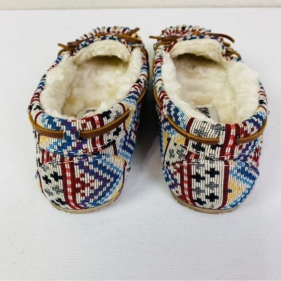 Minnetonka Mosaic Cally Hard Sole Moccasin Slippers Size 5 - Picture 4 of 7